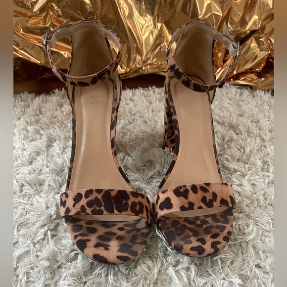 Cheetah/leopard print block heel - Picture 1 of 4